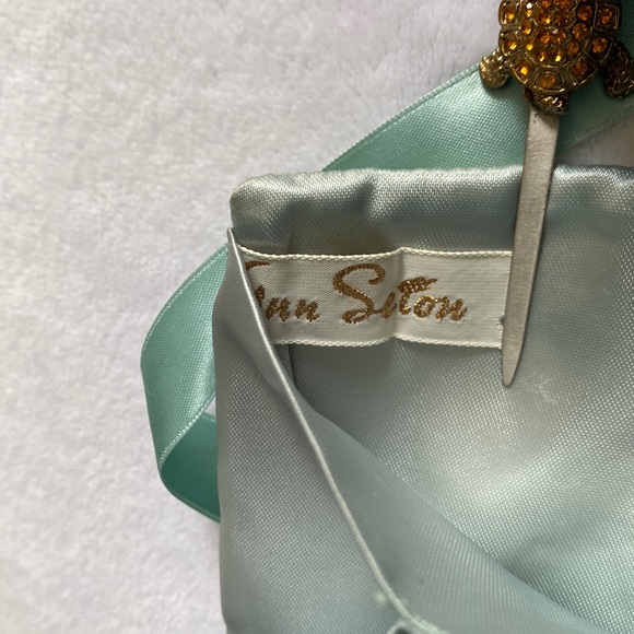 🌷Rare🌷Vintage 1950’s Ann Seton Embroidered Silk Lingerie Bag - Picture 4 of 10